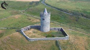 Ireland Doonagore Castle Drone Video